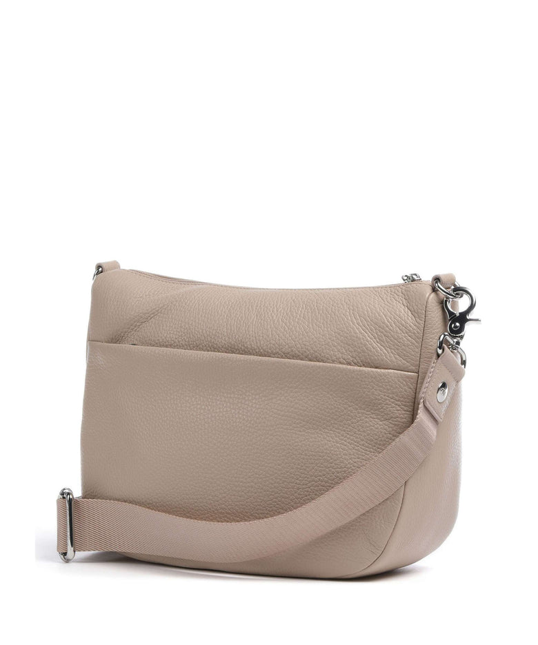 Mandarina Duck Mellow Leather Crossbody bag warm taupe