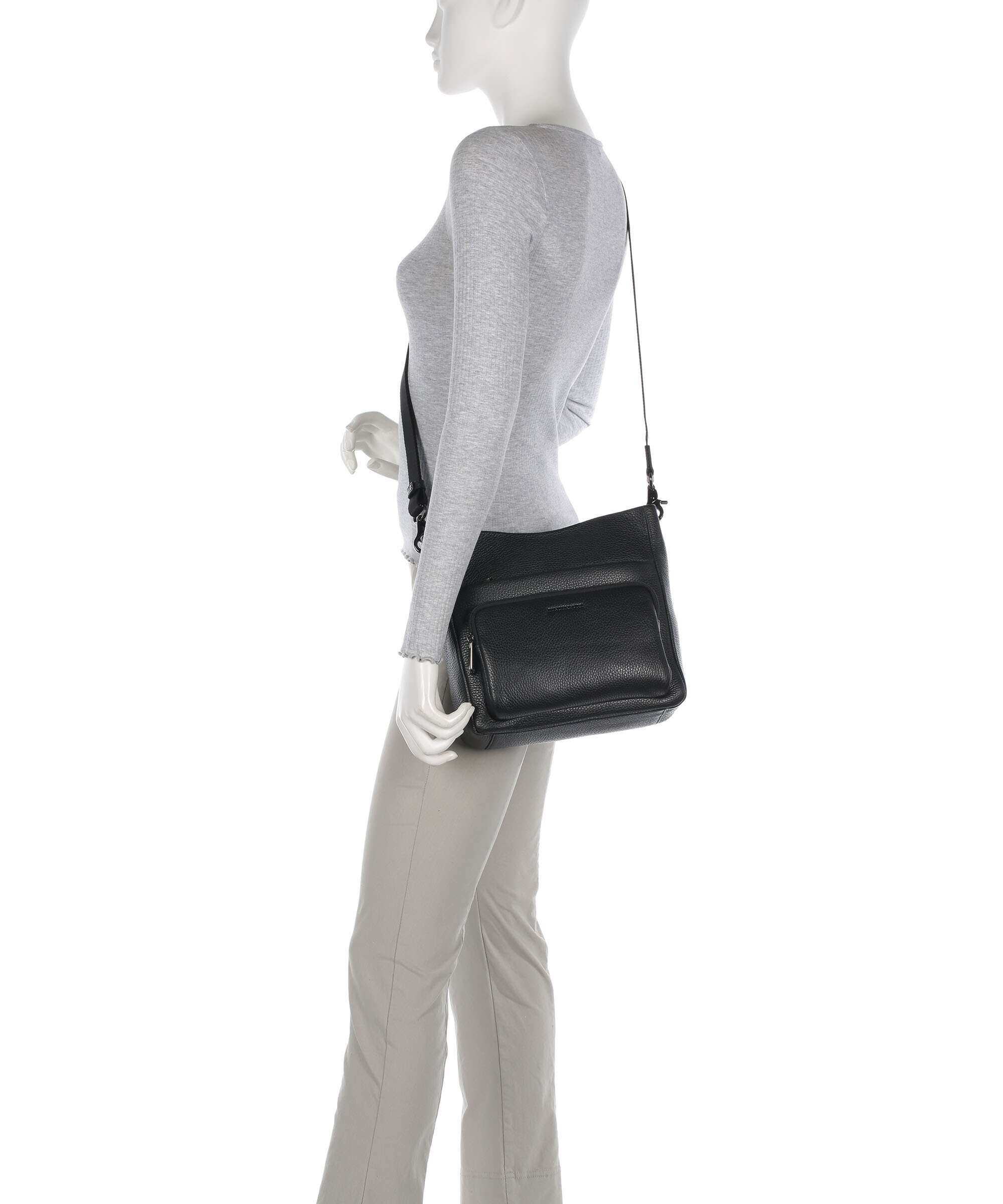 Mandarina Duck Mellow Leather Crossbody bag nero