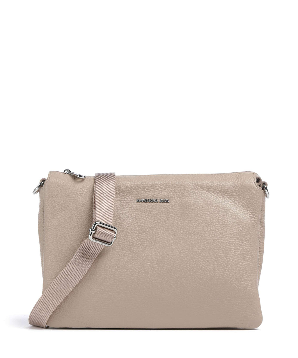 Mandarina Duck Mellow Leather Crossbody bag warm taupe