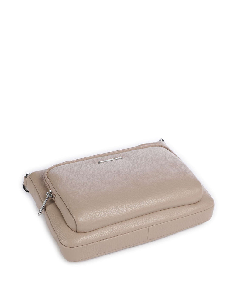 Mandarina Duck Mellow Leather Crossbody bag warm taupe