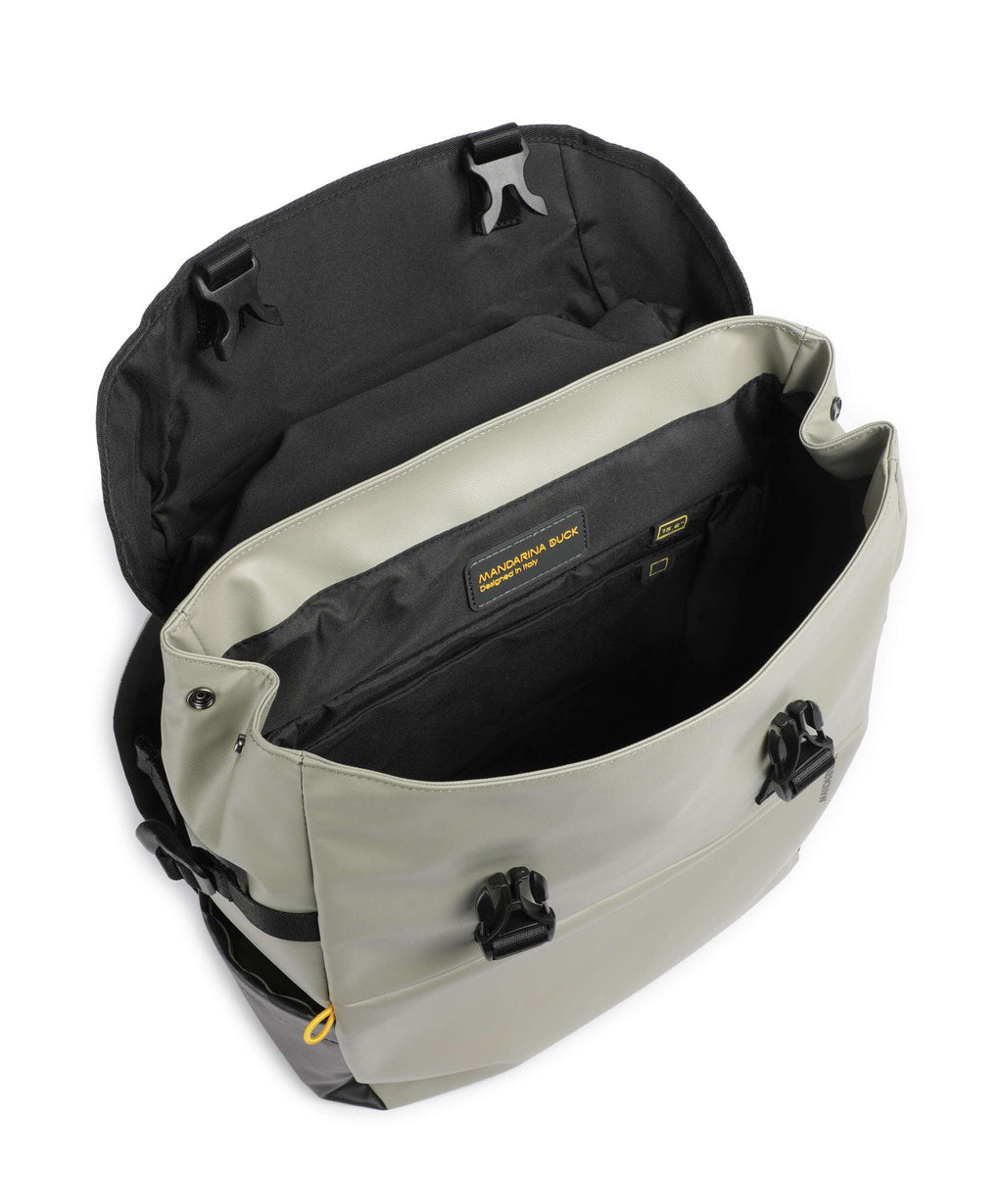 Mandarina Duck Coated Laptop backpack mud
