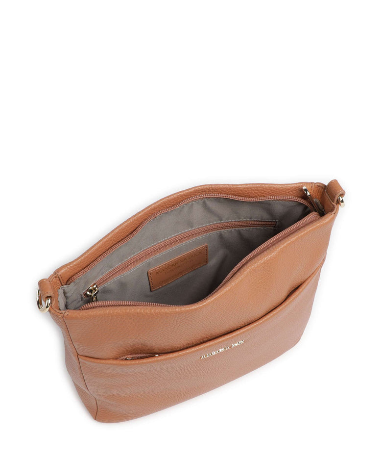 Mandarina Duck Mellow Leather Crossbody bag pecan nut