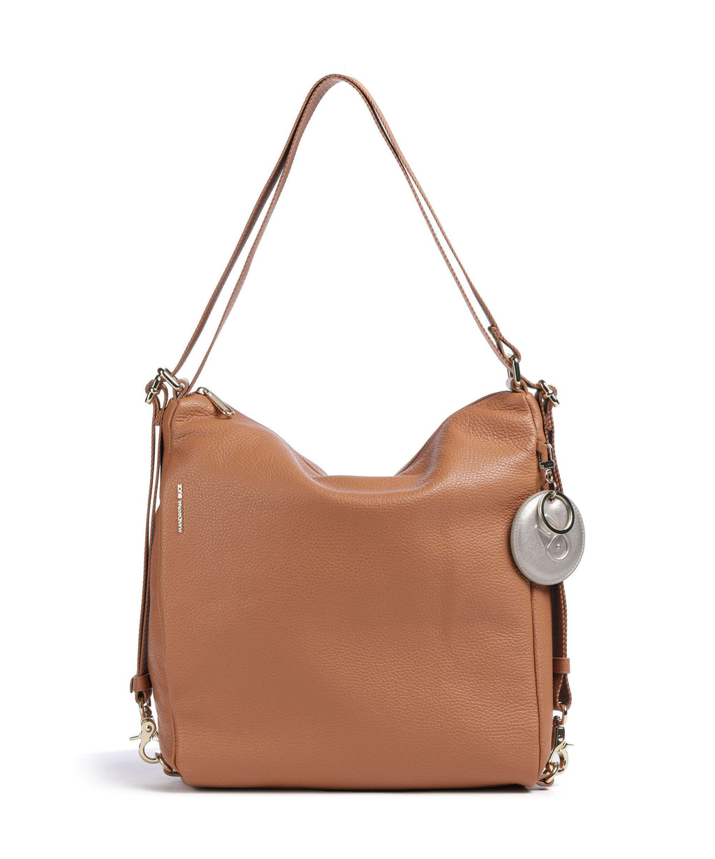 Mandarina Duck Mellow Leather Backpack bag pecan nut