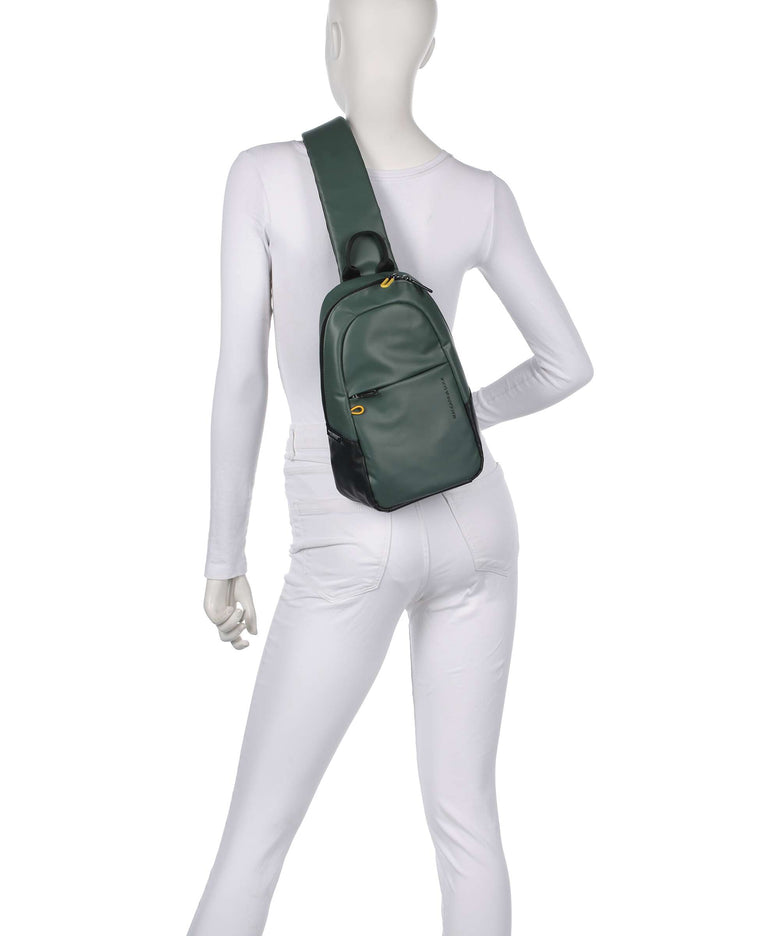 Mandarina Duck Eco Coated Sling bag deep green