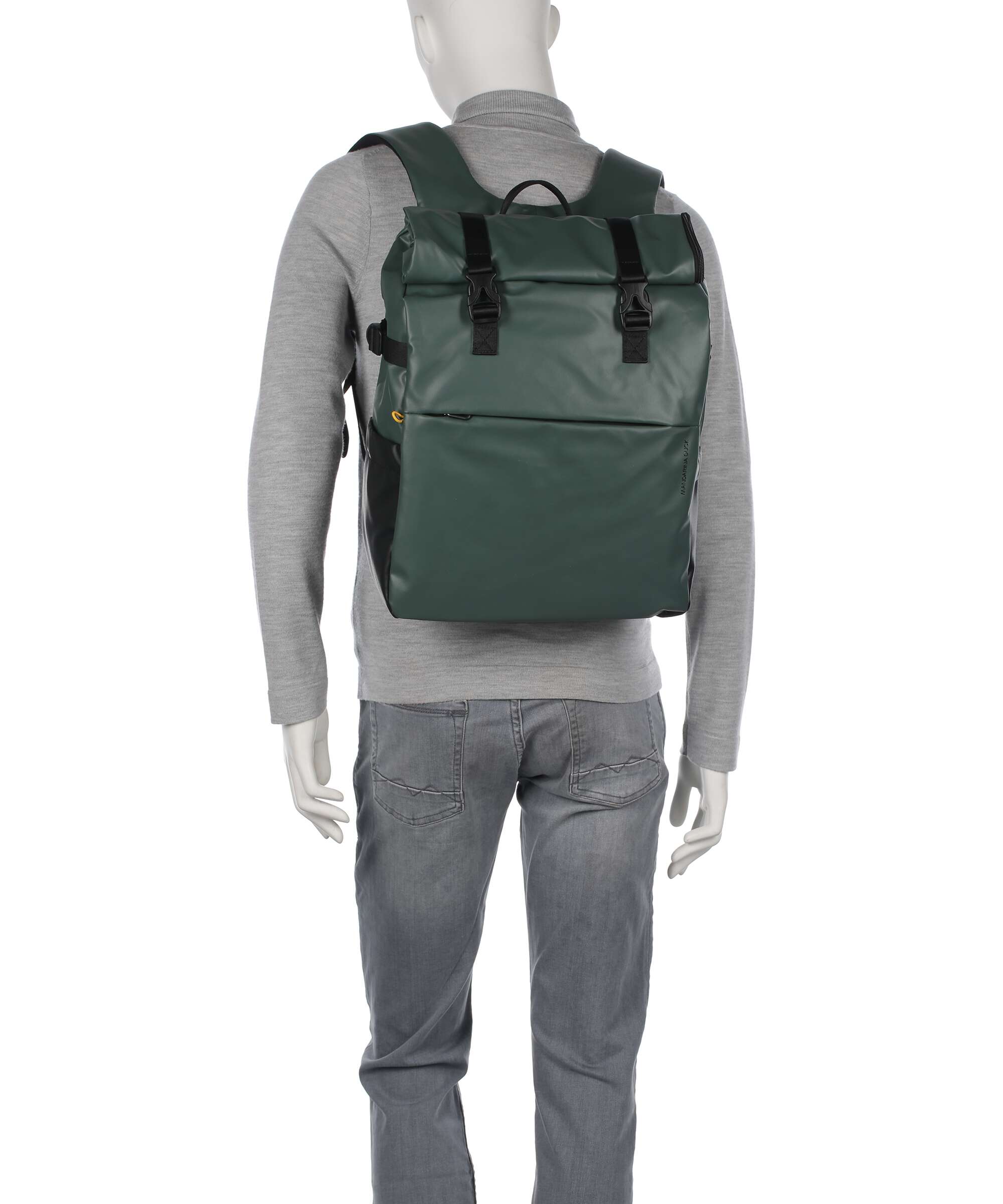 Mandarina Duck Eco Coated Laptop backpack deep green