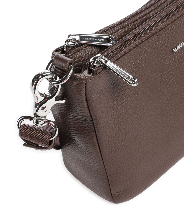 Mandarina Duck Mellow Leather Crossbody bag espresso