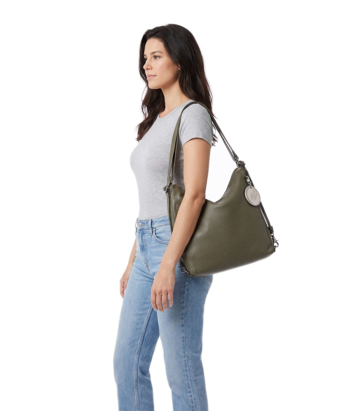 Mandarina Duck Mellow Leather Backpack bag winter olive