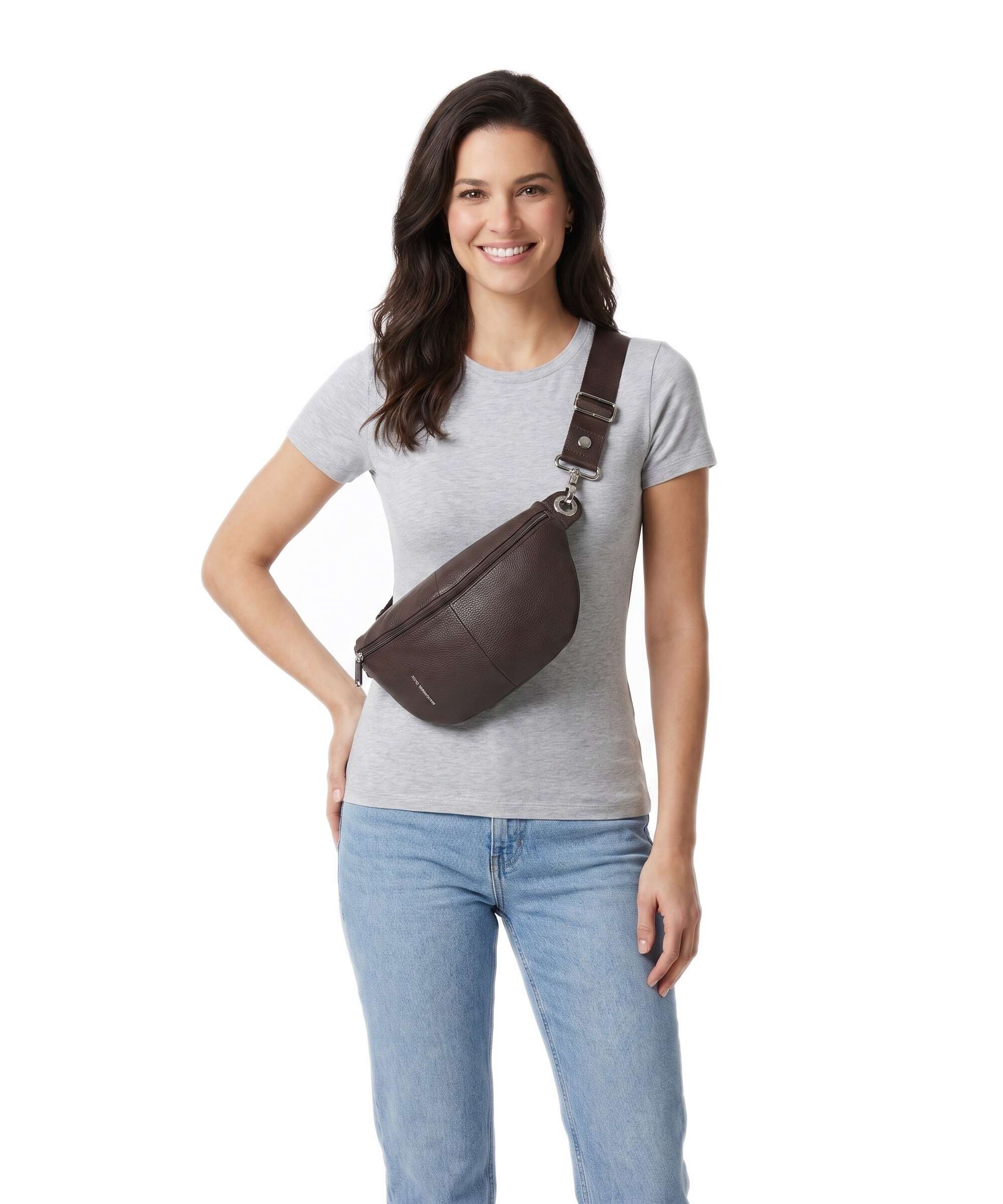 Mandarina Duck Mellow Leather Belt bag espresso
