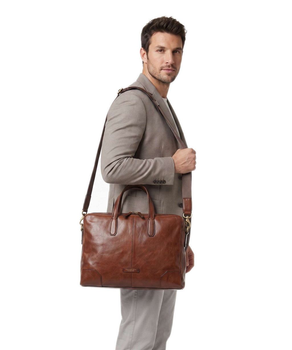 The Bridge Vespucci Briefcase marrone