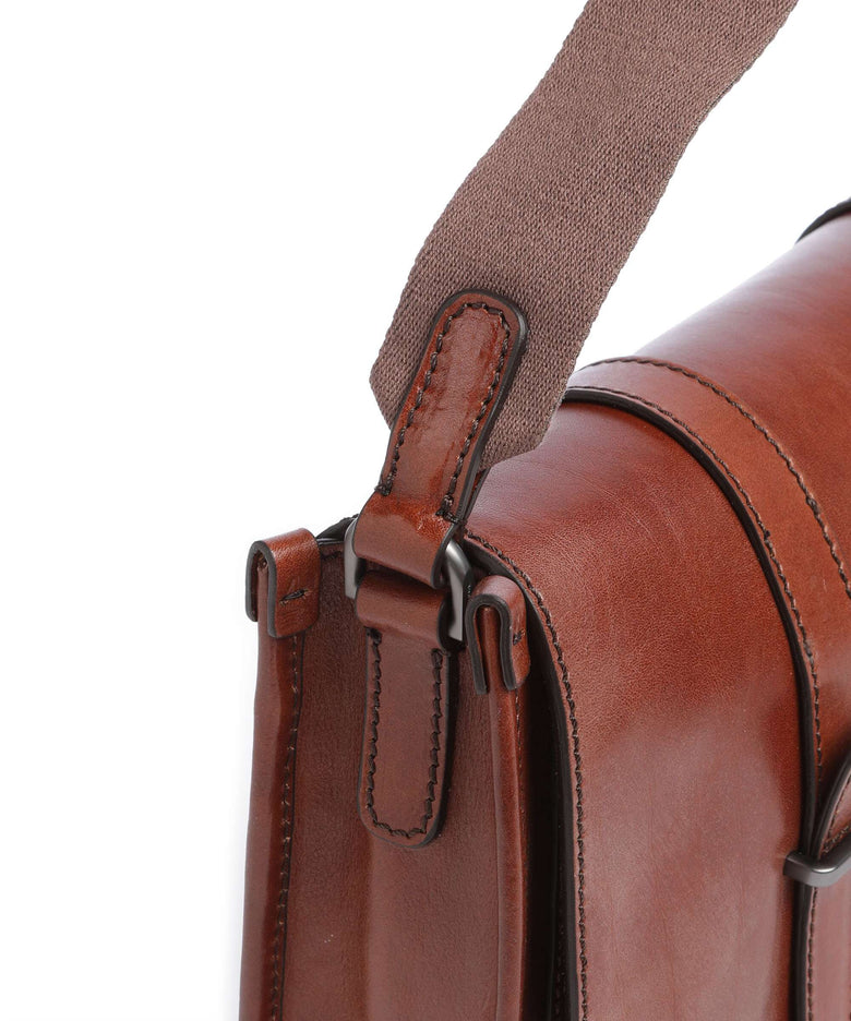 The Bridge Isaia Messenger bag marrone/rut scamosciato opaco