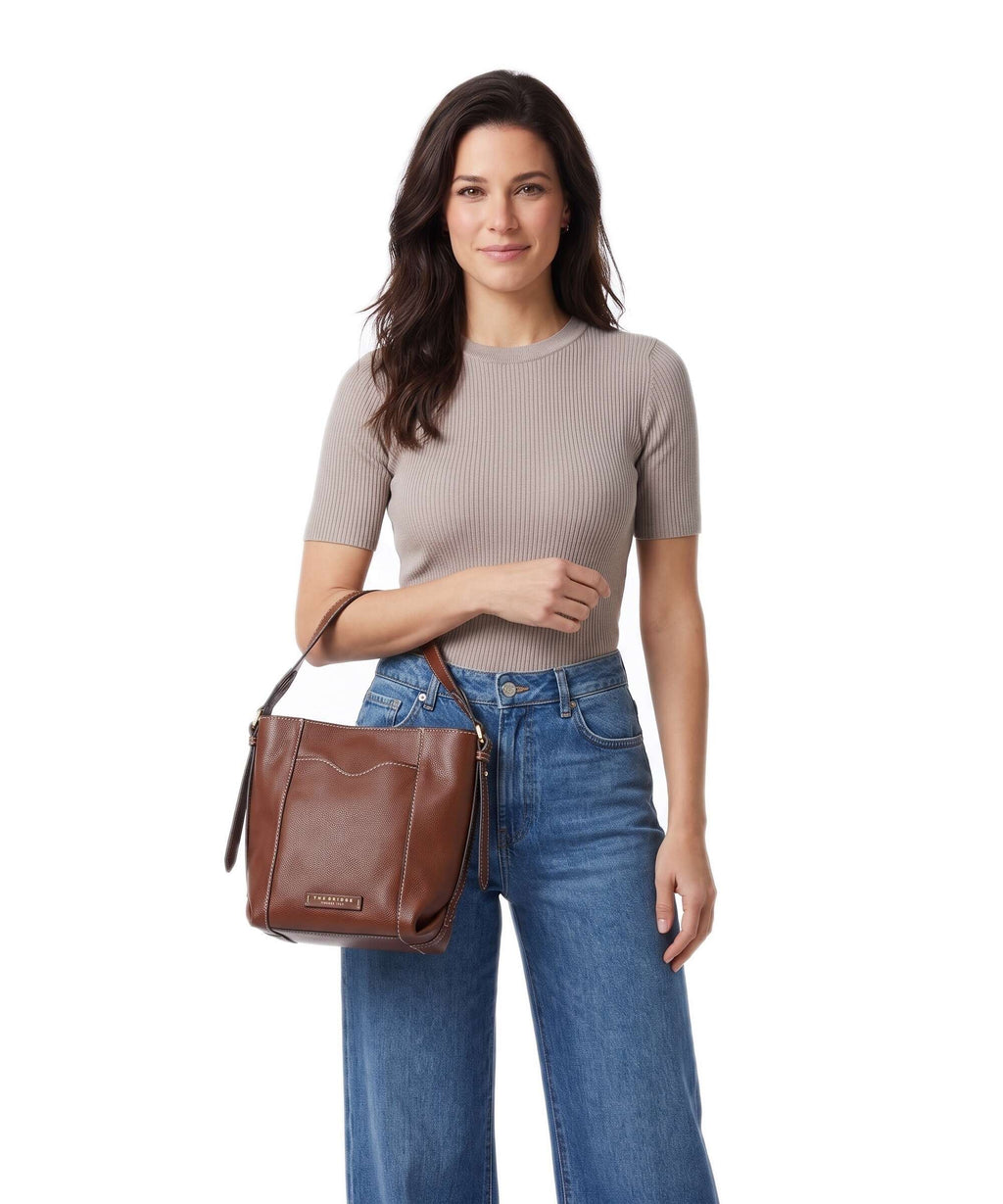 The Bridge Gemma Bucket bag marrone