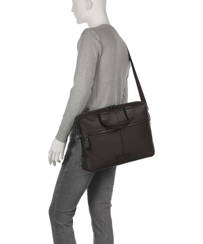 The Bridge Manfredi Briefcase moka