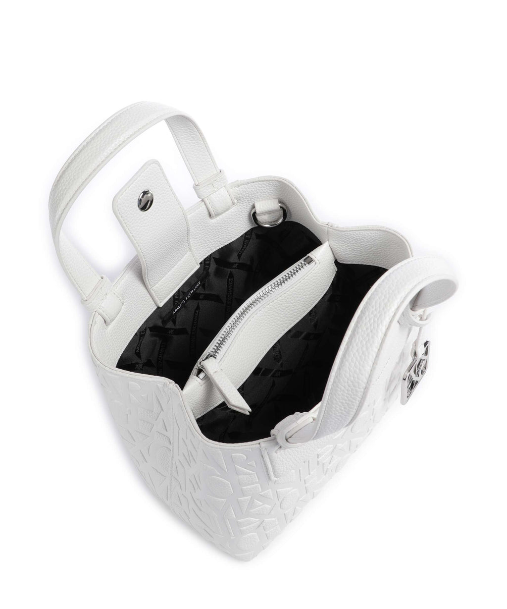 Armani Exchange Liz Monogram S Handbag off white