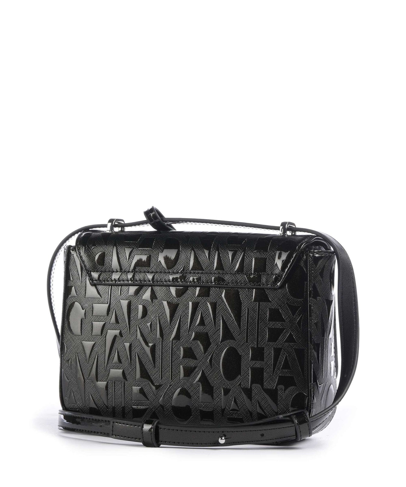 Armani Exchange Liz Patent Crossbody bag black