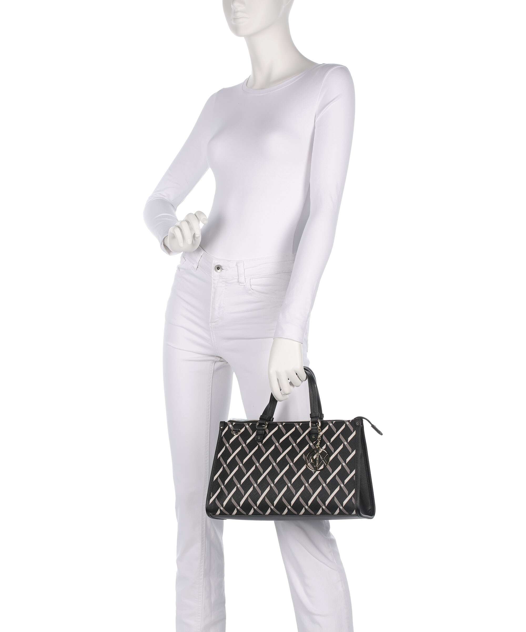 Armani Exchange Gynger Logo M Handbag black