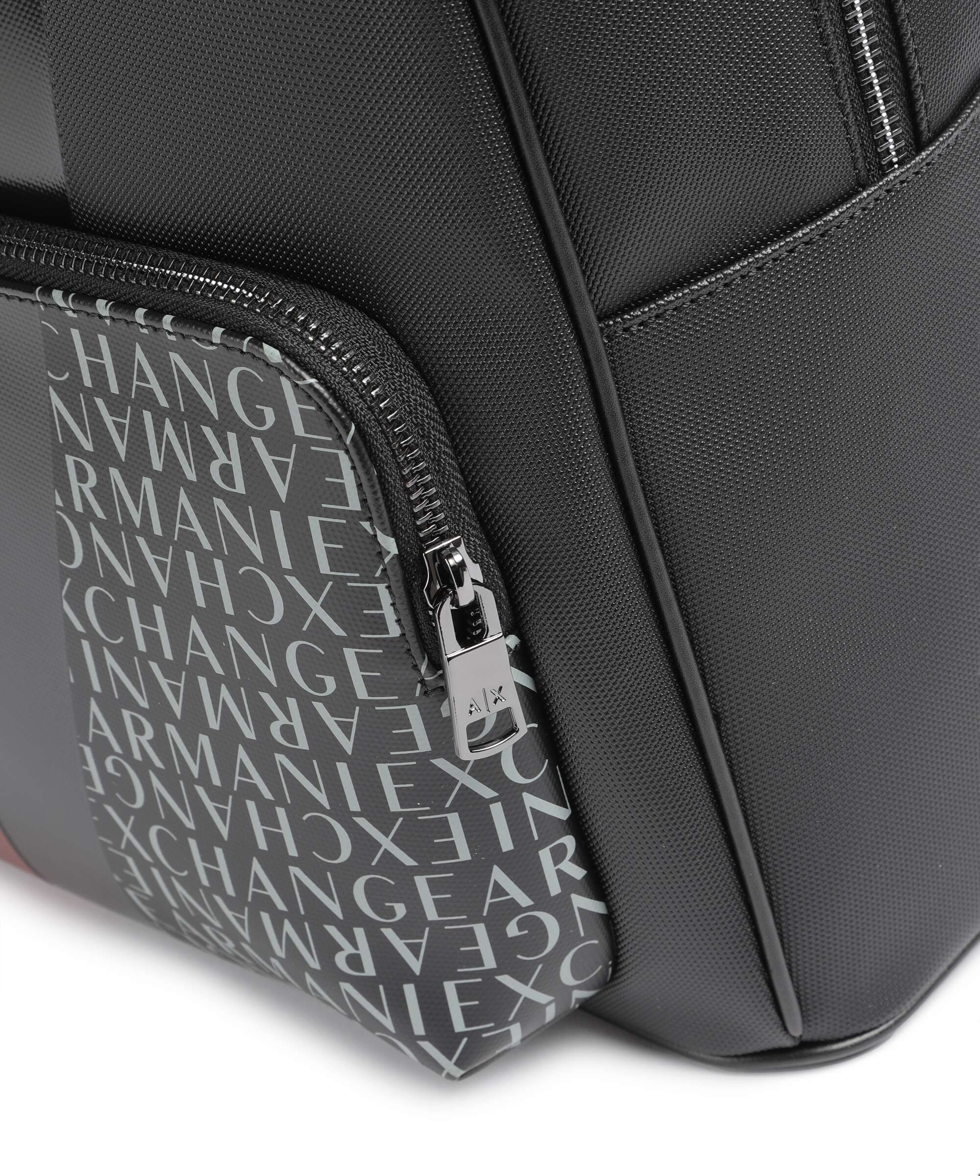 Armani Exchange Dylan Backpack black/pomegranate/black shiny