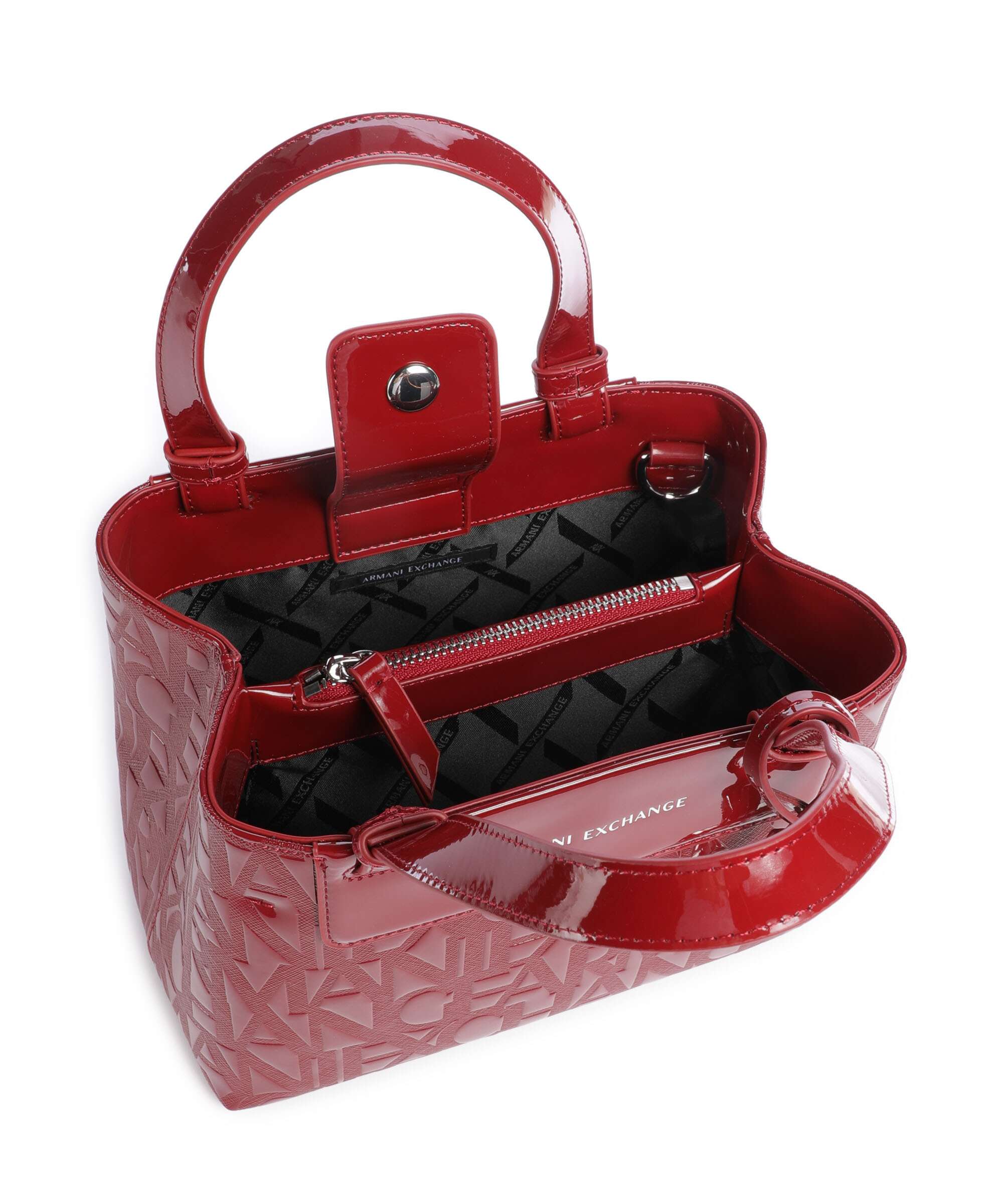 Armani Exchange Liz Patent S Handbag red dahlia