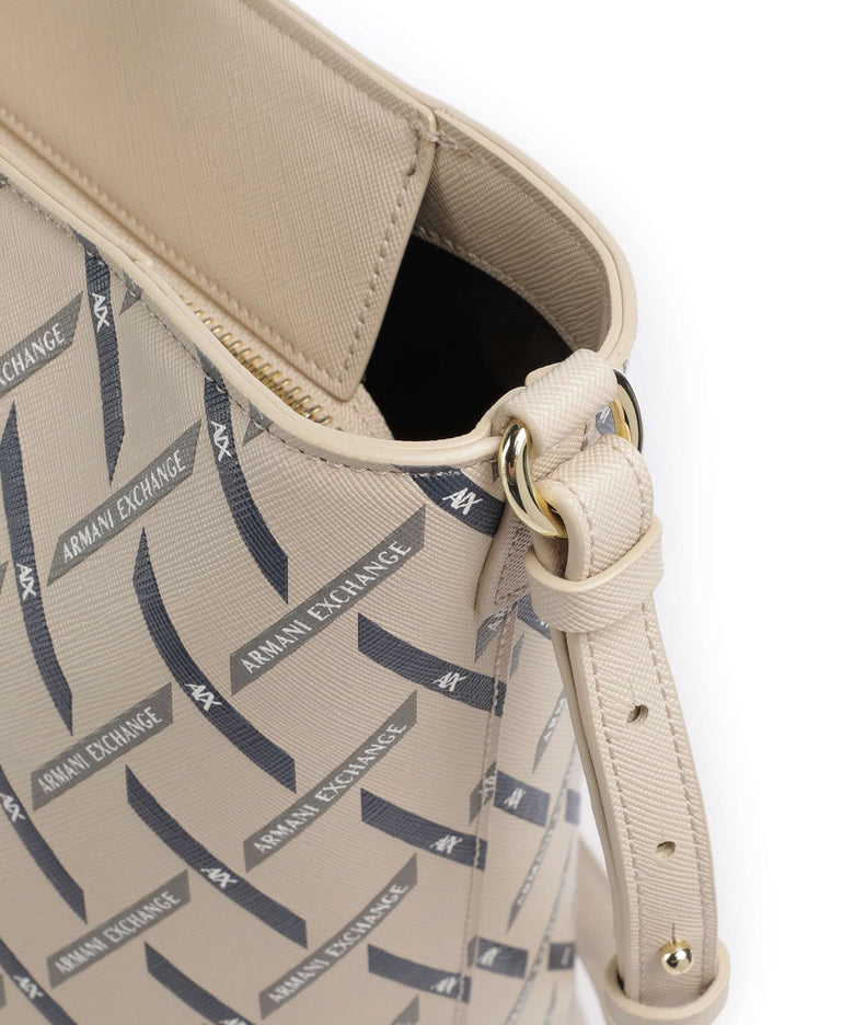Armani Exchange Gynger Logo M Tote bag sound sand
