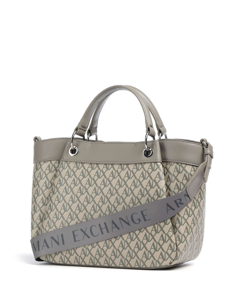 Armani Exchange Wave Monogram M Handbag sound sand/brown bass