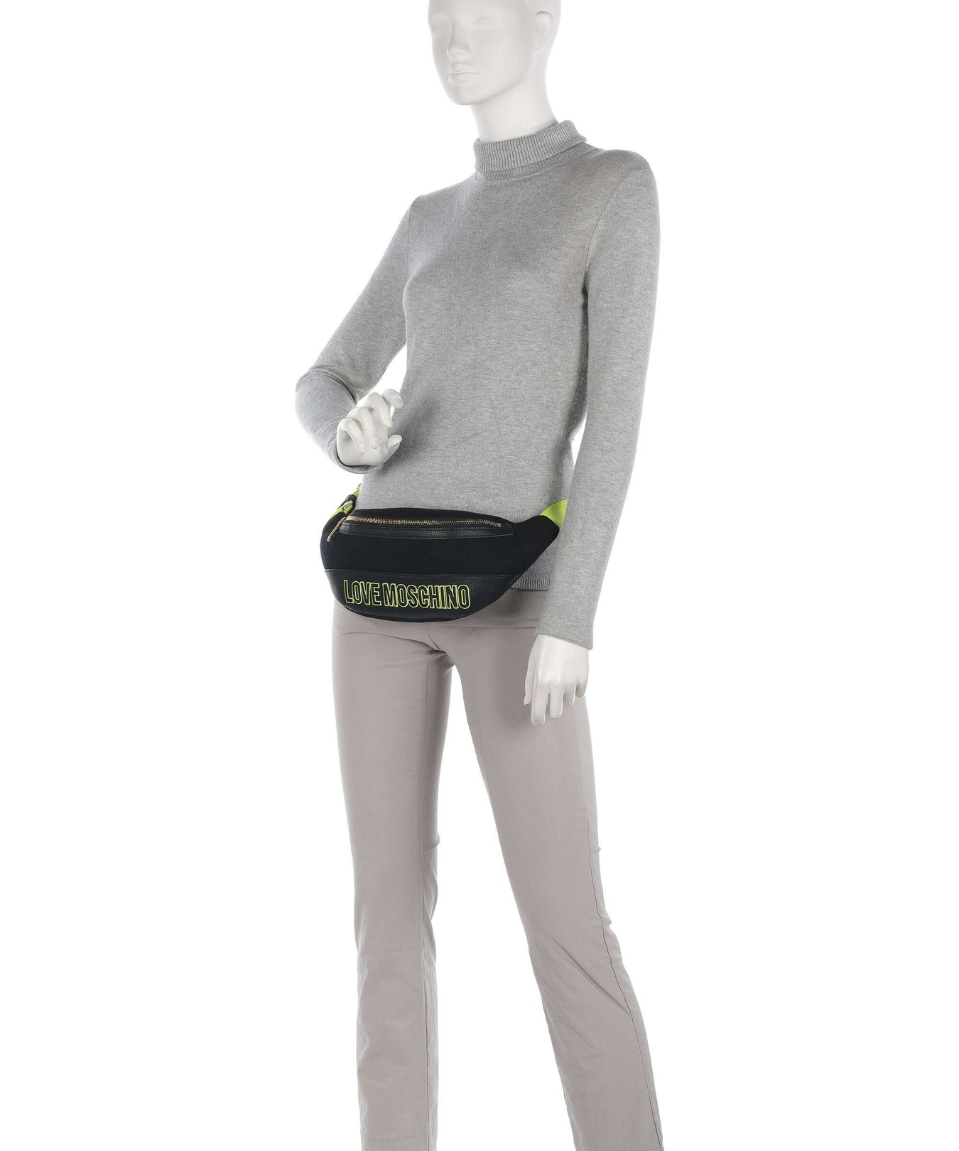 Love Moschino Free-Time Fanny pack nero/lime