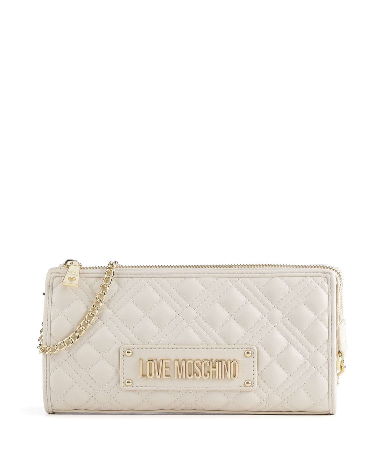 Love Moschino Quilted Shoulder bag avorio