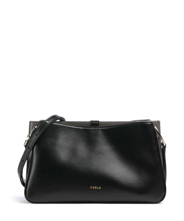 Furla Agata M Crossbody tas nero/urban gray