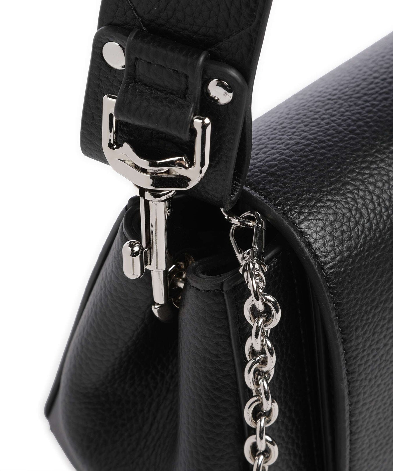 Vivienne Westwood Hazel Re-Vegan Grain Medium Shoulder bag black