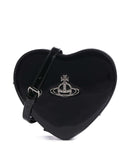 Vivienne Westwood Louise Heart Shiny Patent Crossbody tas black