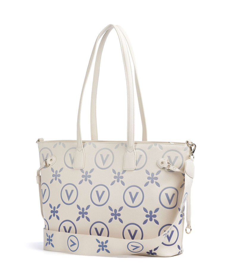 Valentino Bags Samba Re Print Tote bag ecru/bluette