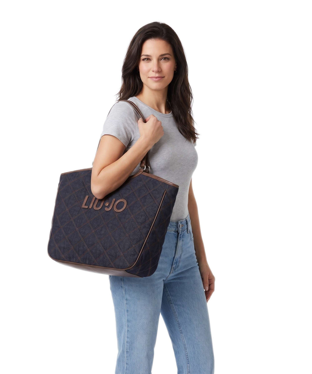 Liu Jo Ferielle L Tote bag blu denim