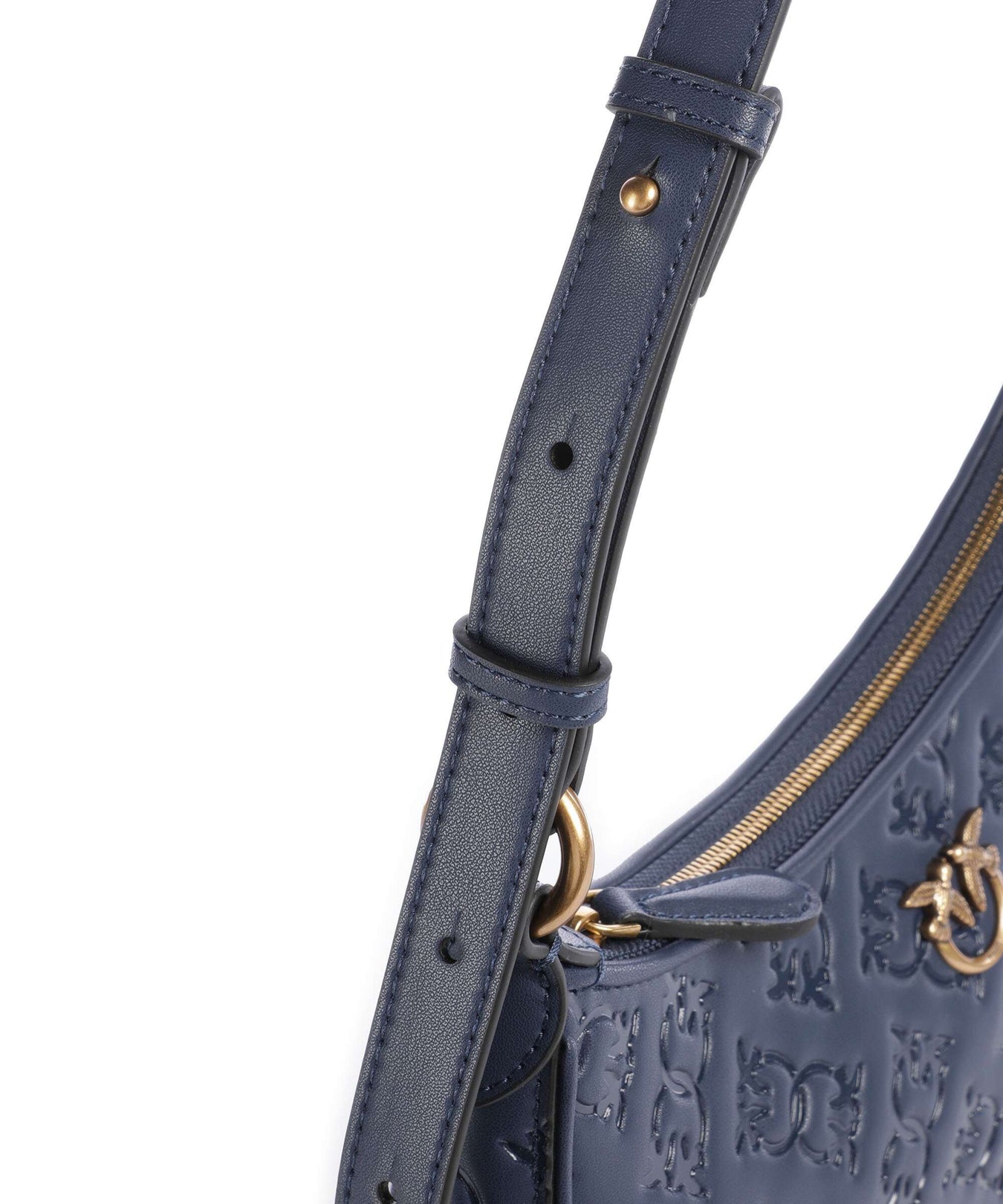 Pinko Half Moon Mini Shoulder bag blu indaco ombroso/antique gold