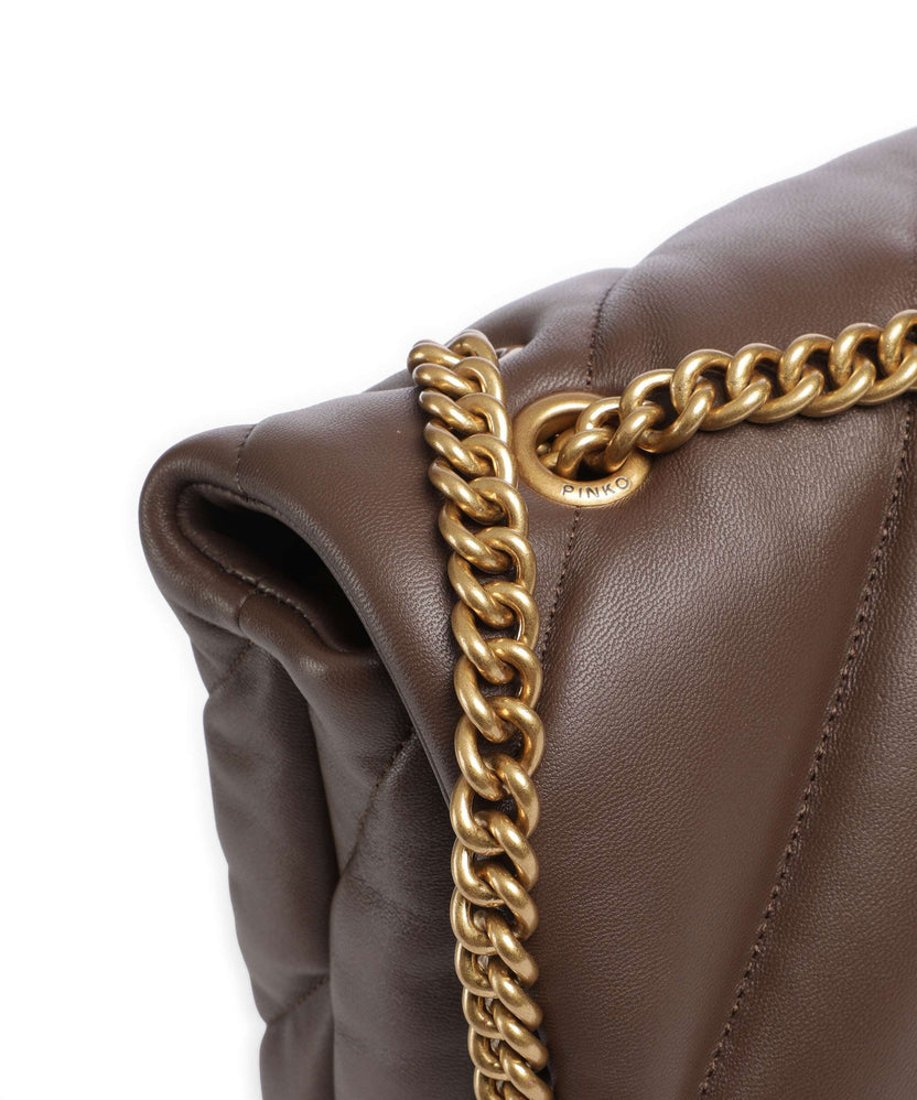 Pinko Love Puff Big Shoulder bag marrone castano/antique gold