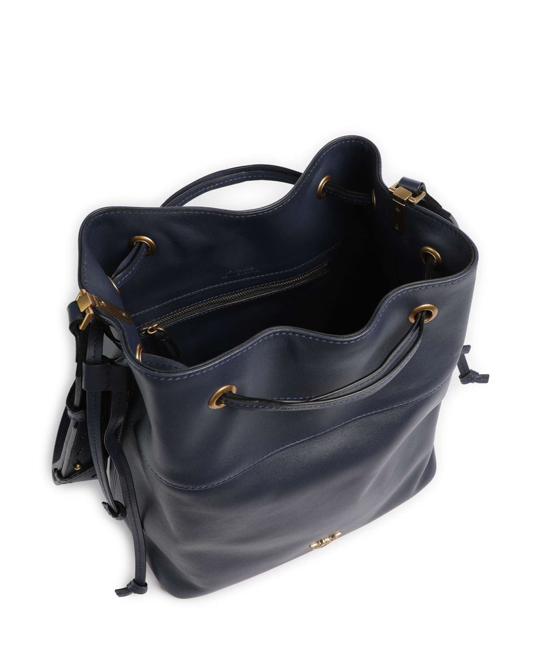 Pinko Secchiello Classic Bucket bag blu indaco ombroso/antique gold