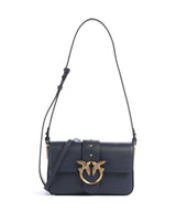 Pinko Love One Mini Slouchy Schoudertas blu indaco ombroso/antique gold