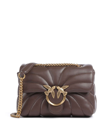 Pinko Love Puff Mini Sac porté épaule marrone castano/antique gold