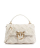 Pinko Love Lady Puff Mini Handtas bianco seta/antique gold