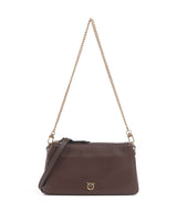 Pinko Double Mini Sac porté épaule marrone castano/antique gold