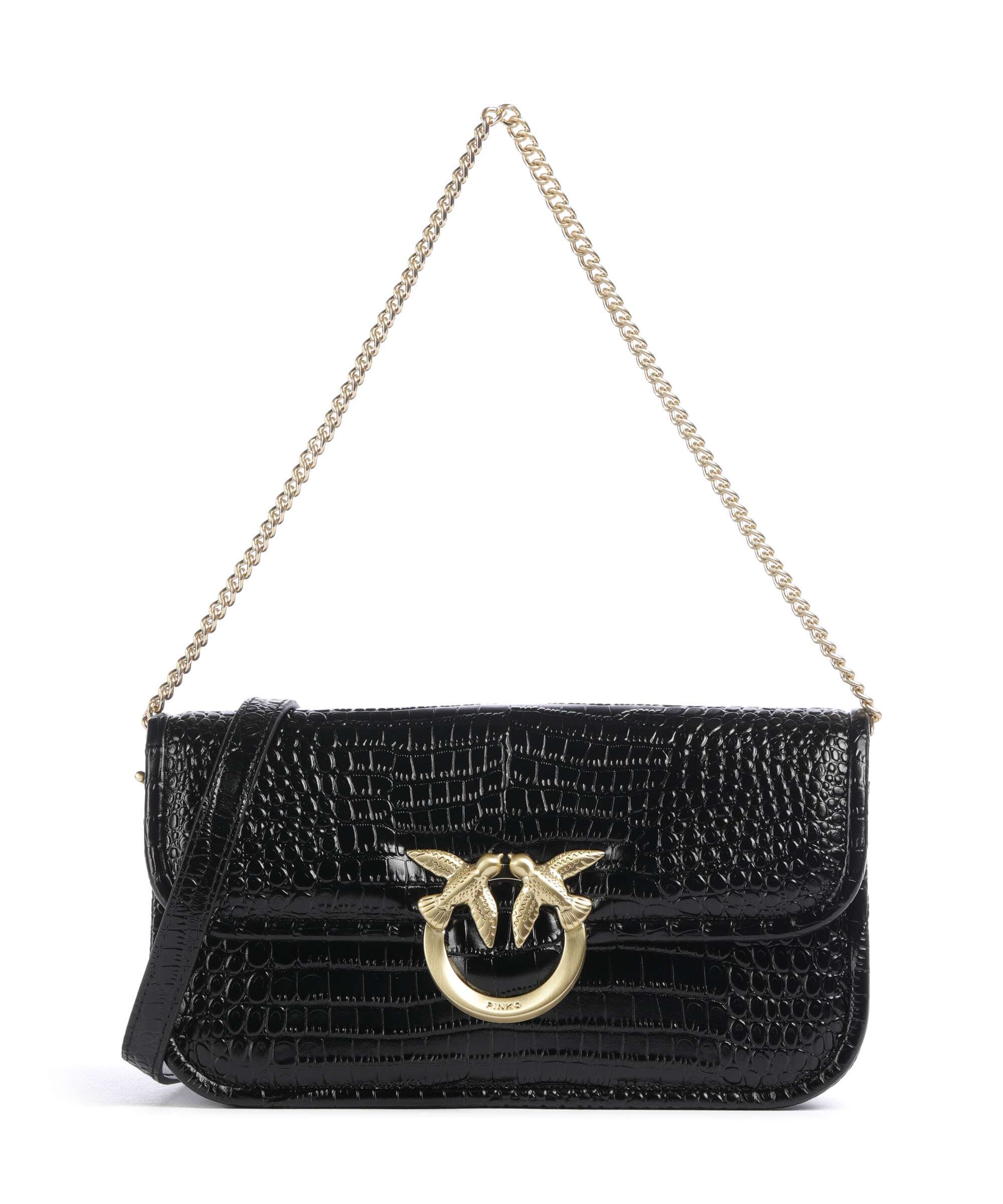 Pinko Love Box Horizontal Shoulder bag nero limousine/matt gold