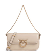 Pinko Love Box Horizontal Schoudertas beige/grigio fumo/antique gold