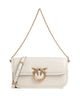 Pinko Love Box Baguette Schoudertas bianco seta/antique gold
