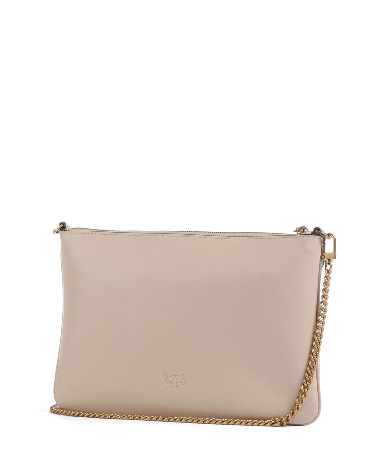 Pinko Flat Classic Crossbody bag beige/grigio fumo/antique gold