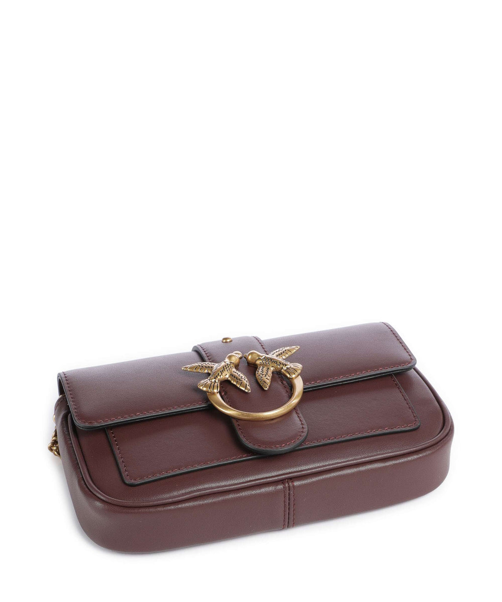 Pinko Love One Pocket Wallet cioccolato amaro/antique gold