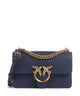 Pinko Love One Mini Schoudertas blu indaco ombroso/antique gold