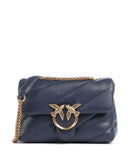 Pinko Love Puff Mini Schoudertas blu indaco ombroso/antique gold