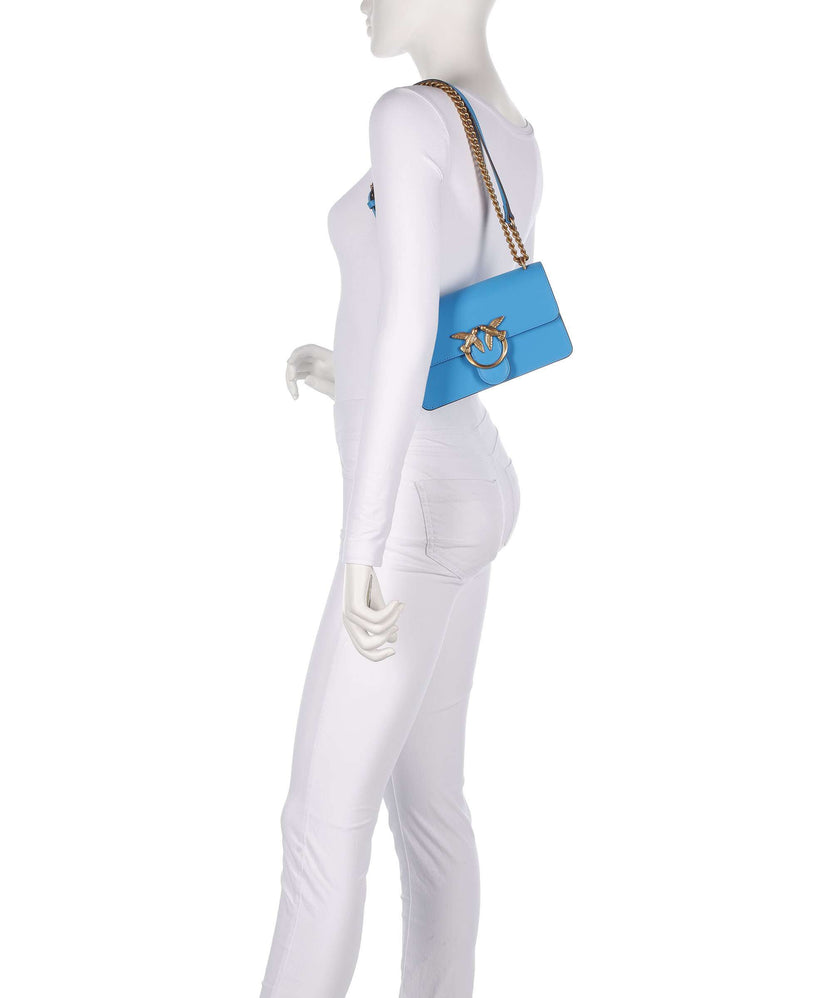Pinko Love One Mini Shoulder bag azzurro dresda/antique gold