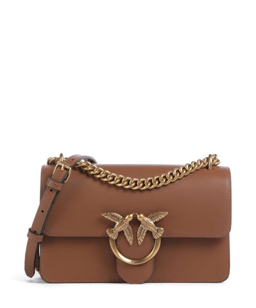 Pinko Love One Mini Schoudertas marrone/leone/antique gold
