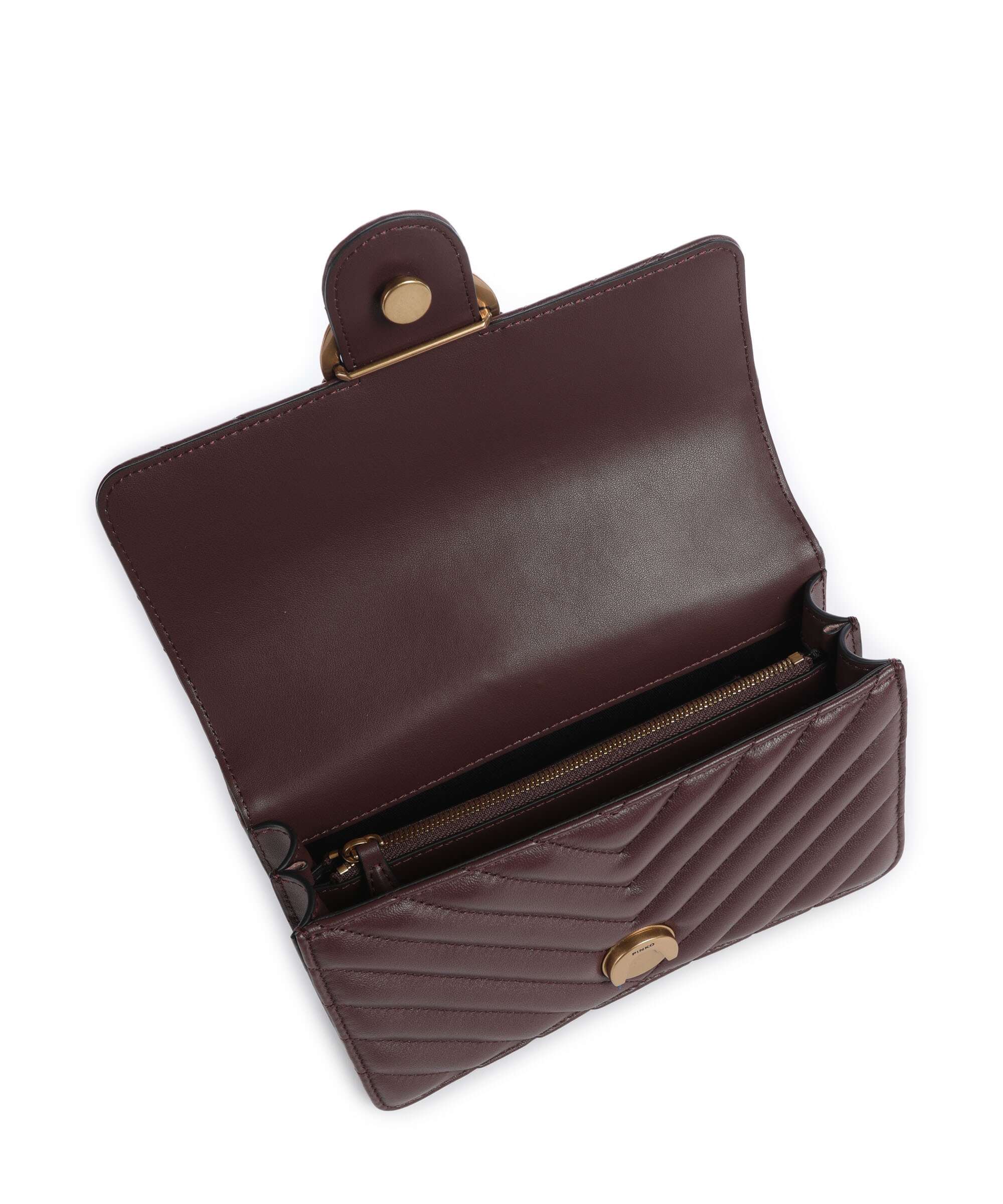 Pinko Love One Mini Shoulder bag cioccolato amaro/antique gold