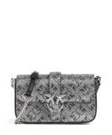 Pinko Love One Baby Slouchy Crossbody tas argento/nickel lucido