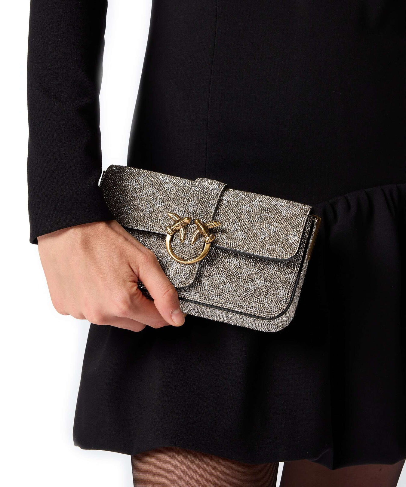 Pinko Love One Baby Slouchy Crossbody bag oro/antique gold