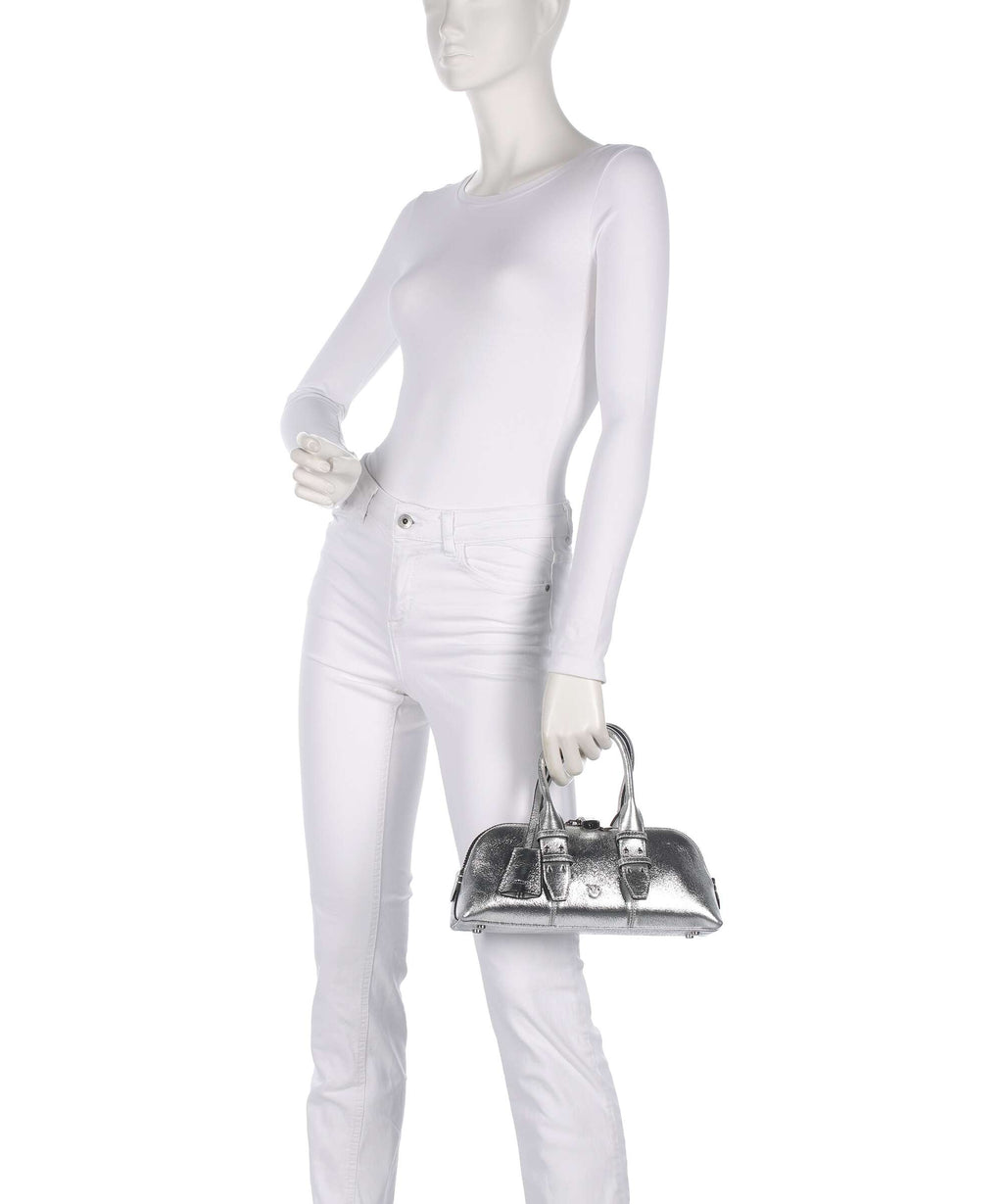 Pinko Bowling Horizontal Handbag argento/nickel lucido